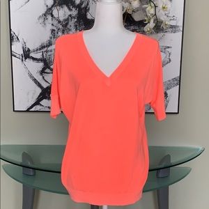 GAP Neon Dye V Neck Short Sleeve Sweater